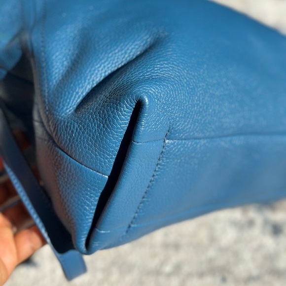 Michael Kors Blue Satchel Leather Purse - Picture 10 of 13